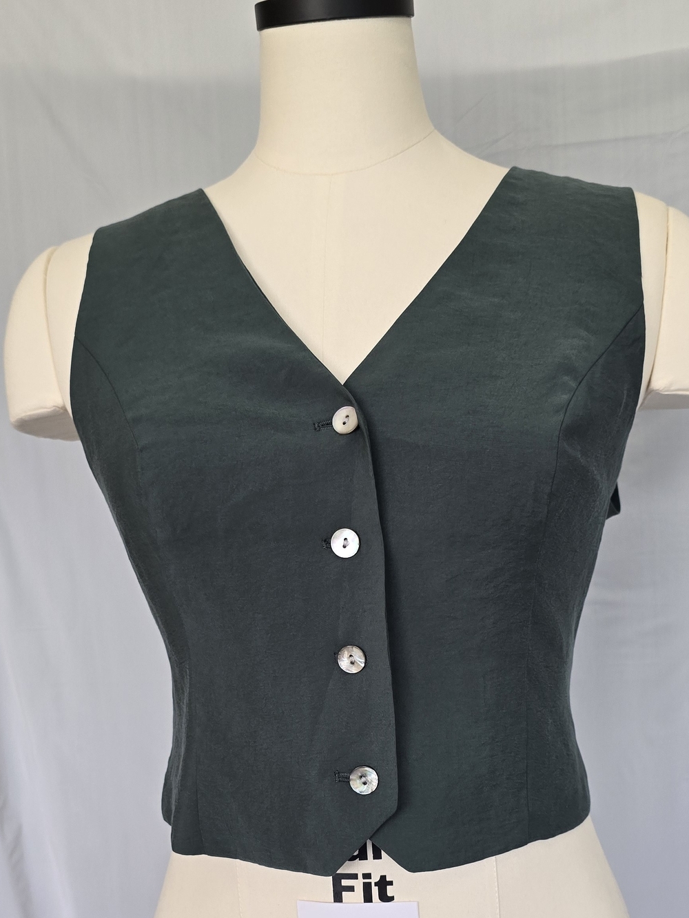 Madewell Green Button-Front Vest Top NWT Size 10